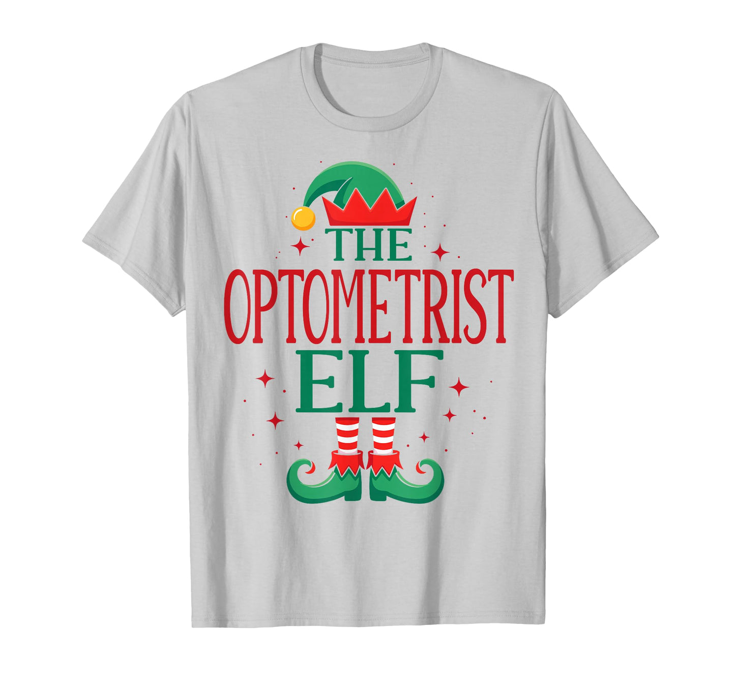 Funny Optometrist Elf Christmas Holiday for Medical Staff T-Shirt