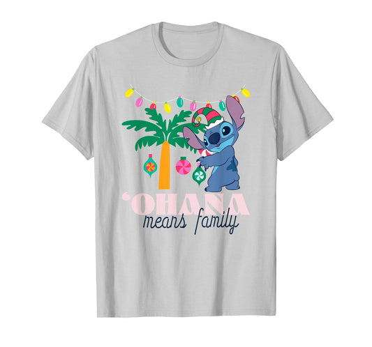 Disney Lilo & Stitch Christmas 'Ohana Means Family T-Shirt