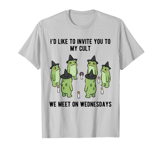 Sarcastic Frog Meme Funny Amphibian Cult Men and Women T-Shirt