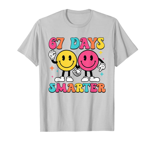 67th Day of School 67 Days Smarter Teacher Student Six Seven T-Shirt