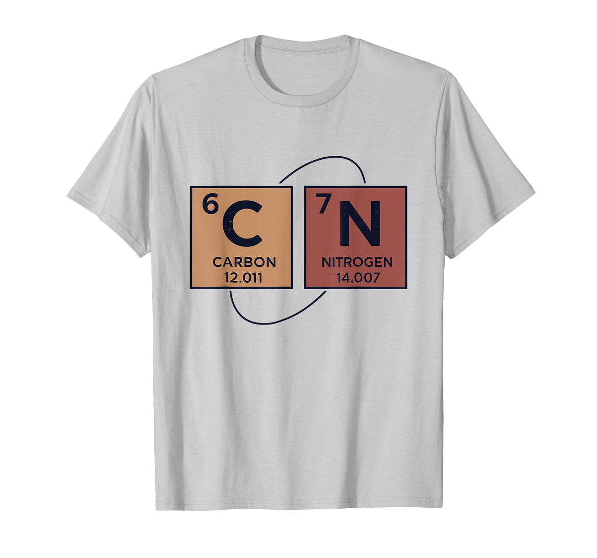 Retro Funny 6 7 Carbon Nitrogen Periodic Six Seven Physics T-Shirt