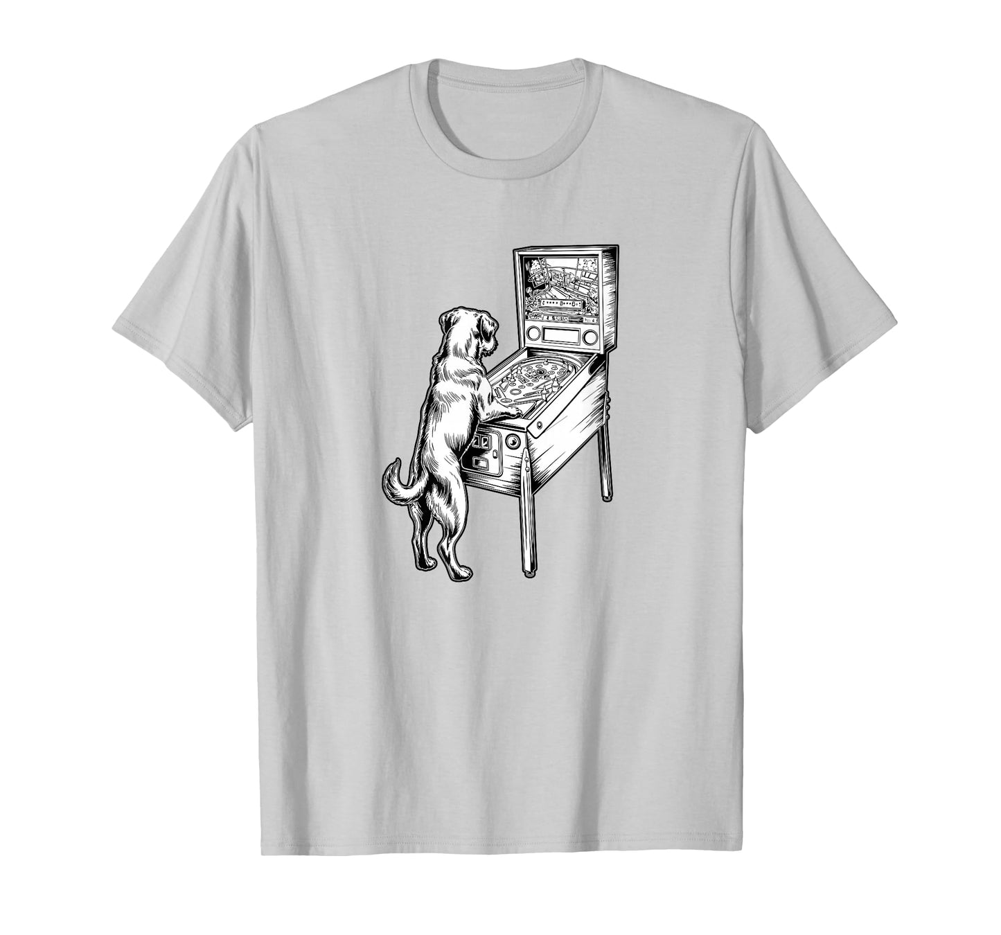 Pinball Player and Dog Lover, Arcade Gamer T-Shirt