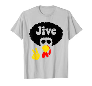 Peace Sign Jive Thanksgiving Turkey Face Funny Men Women T-Shirt