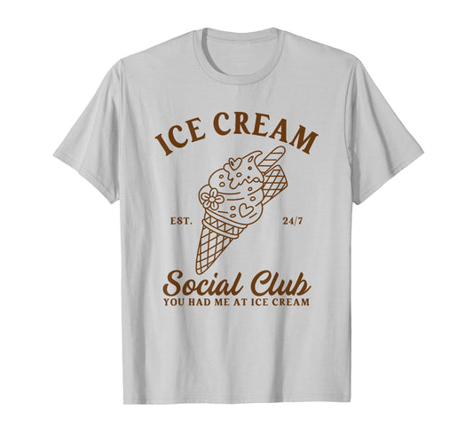 Ice Cream Lover Dessert Ice Cream Social Club Summer Gelato T-Shirt