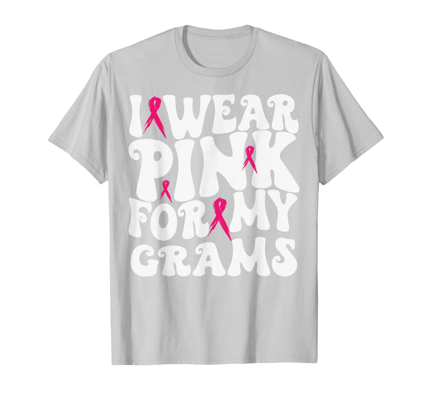 I Wear Pink for My Grams Breast Cancer Awareness Kids T-Shirt