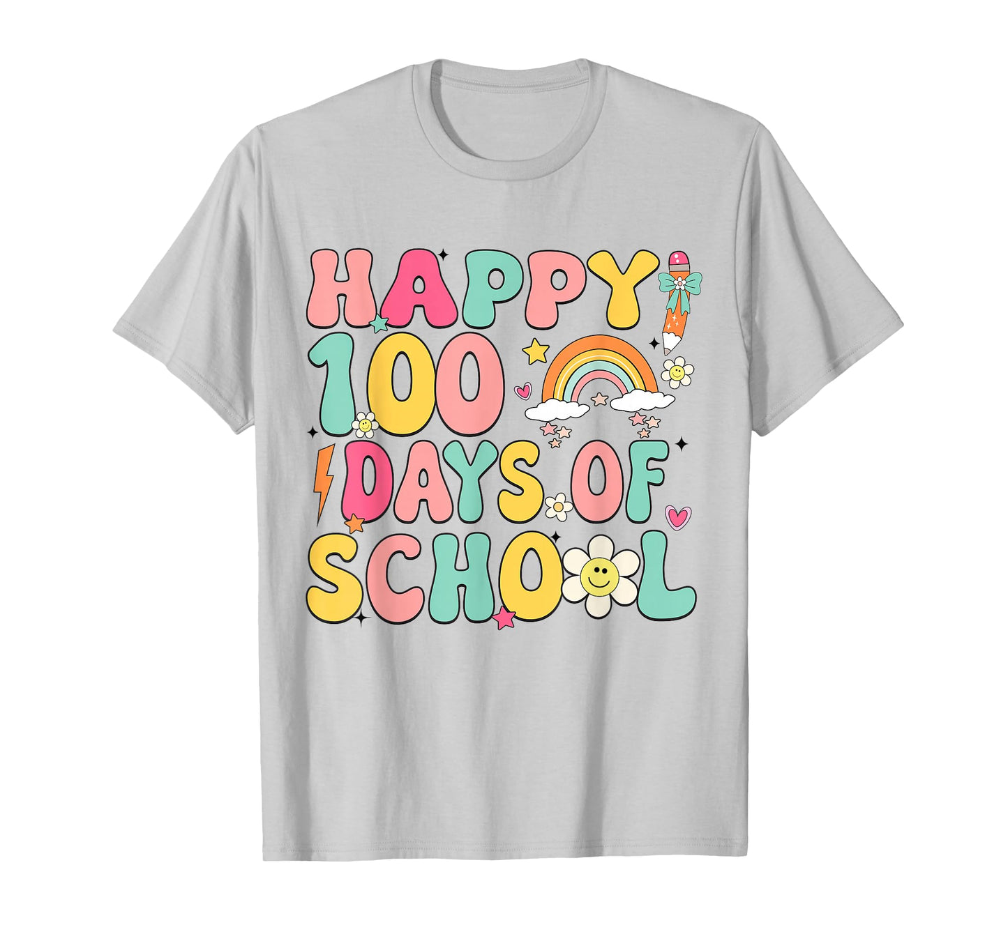 100 Days of School Teacher Kids Happy 100th Day of School T-Shirt
