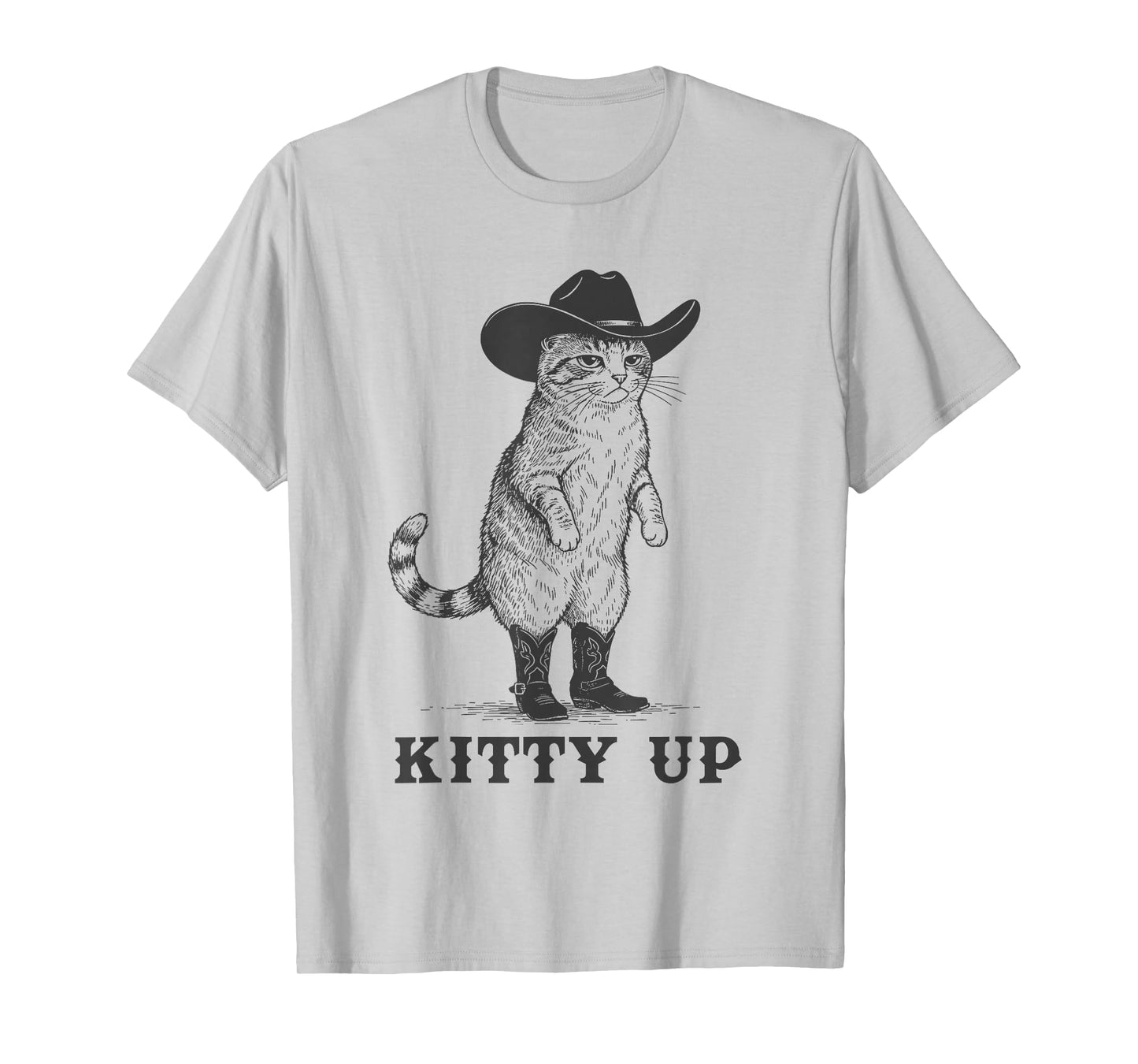 Kitty Up Funny Cowboy Cat Western Country Rodeo Kitten T-Shirt