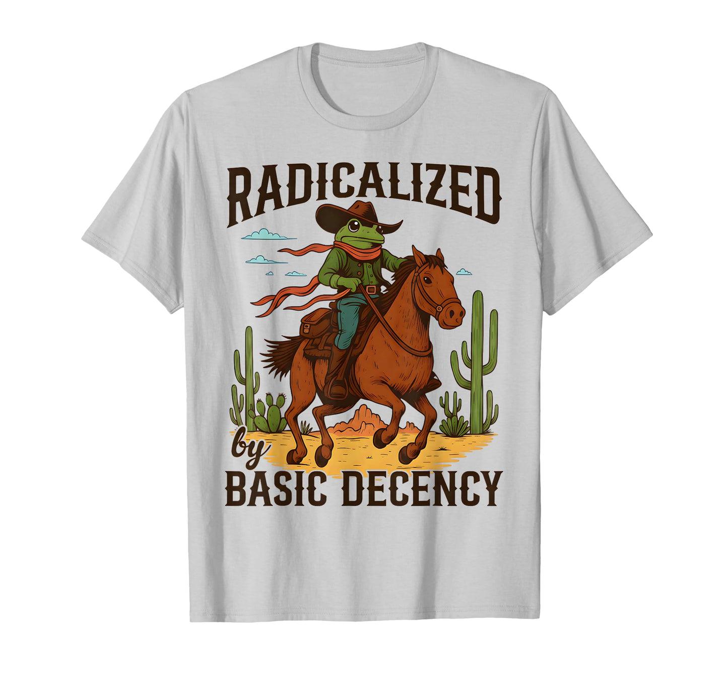 Retro Radicalized by Basic Decency Cowboy Frog T-Shirt