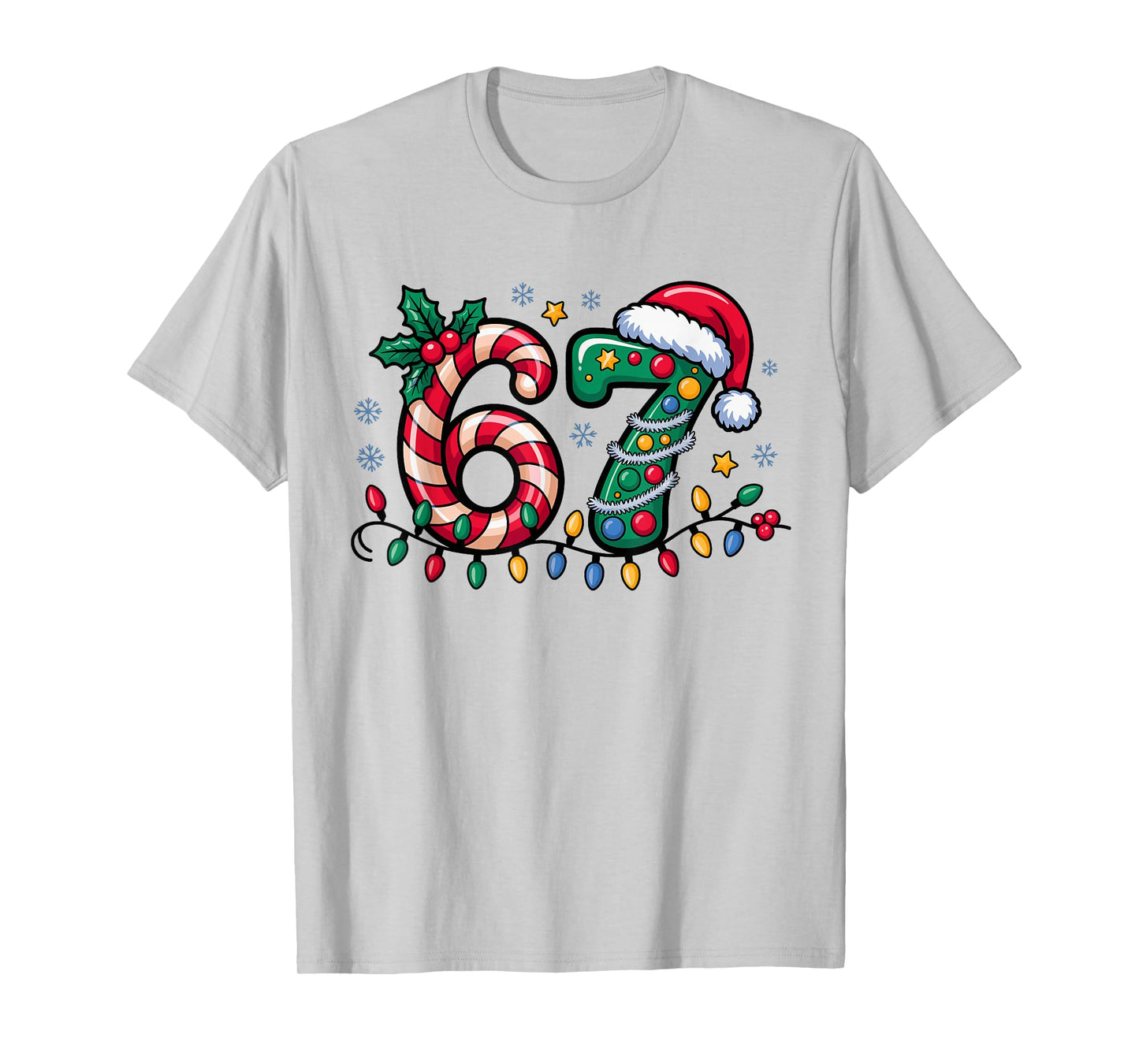 67 Christmas Meme Six Seven Xmas Funny Boys Girls Men Women T-Shirt