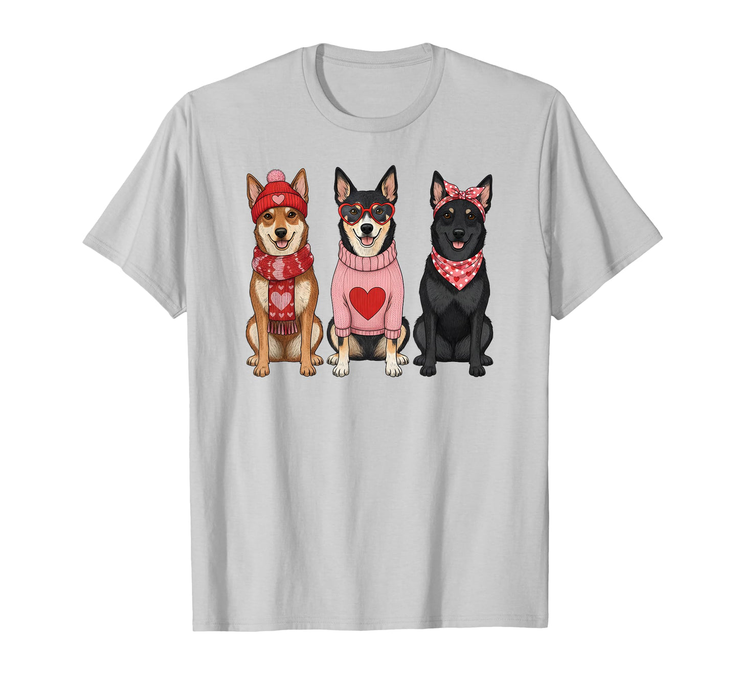Cute Australian Kelpie Valentine Dog T-Shirt