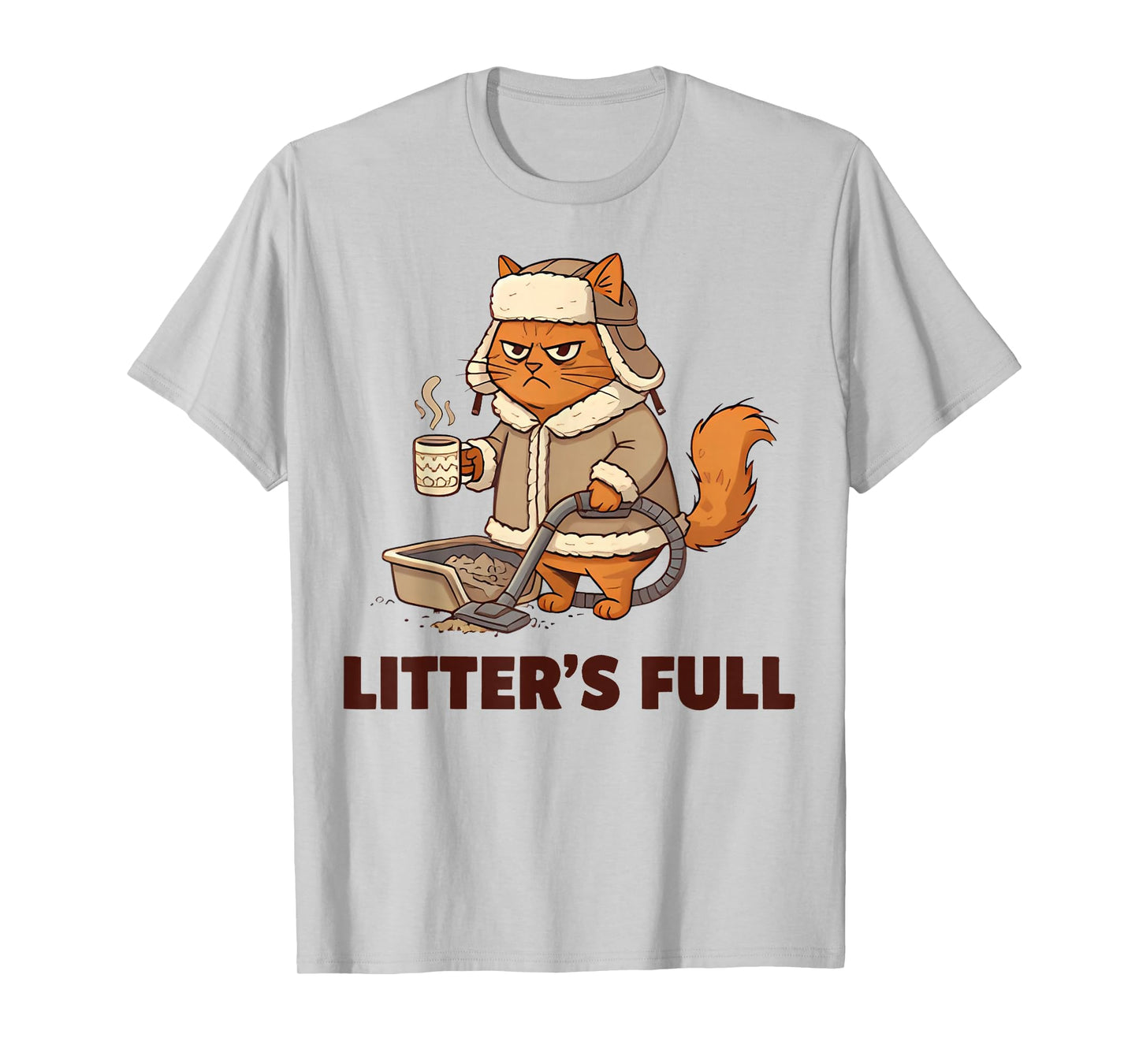 Litter’s Full Funny Cat Lovers Christmas Xmas T-Shirt