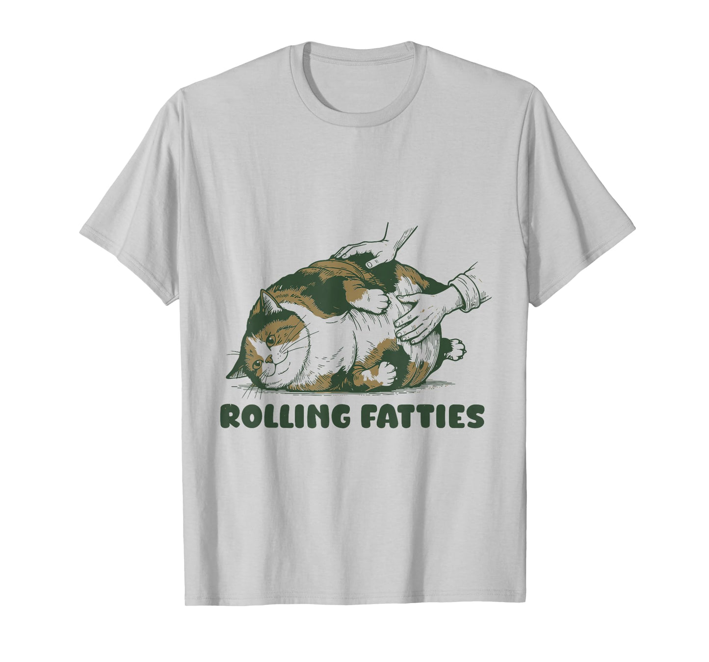 Rolling Fatties Calico Funny Cute Cat Lover T-Shirt