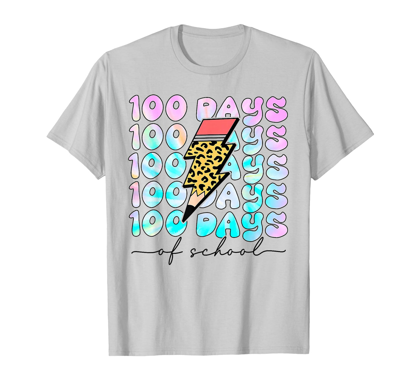 Happy 100th Day of School Tie Dye Teacher Student 100th Day T-Shirt