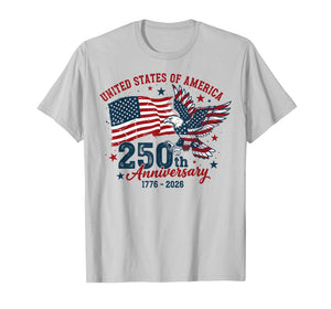 Vintage Faith Freedom 250 Years 1776-2026 Independence USA T-Shirt