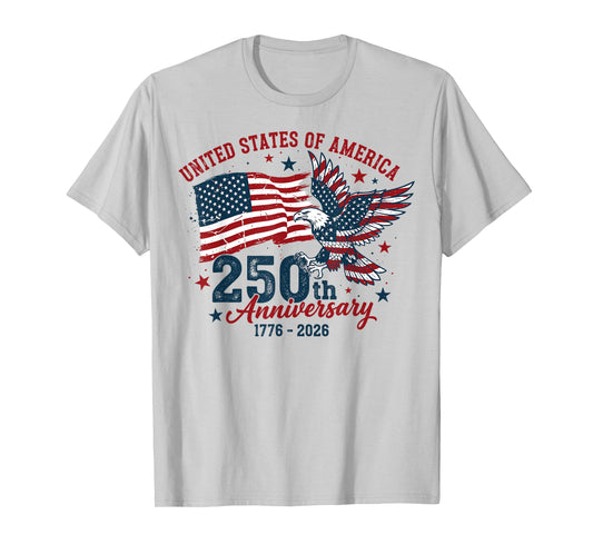 Vintage Faith Freedom 250 Years 1776-2026 Independence USA T-Shirt