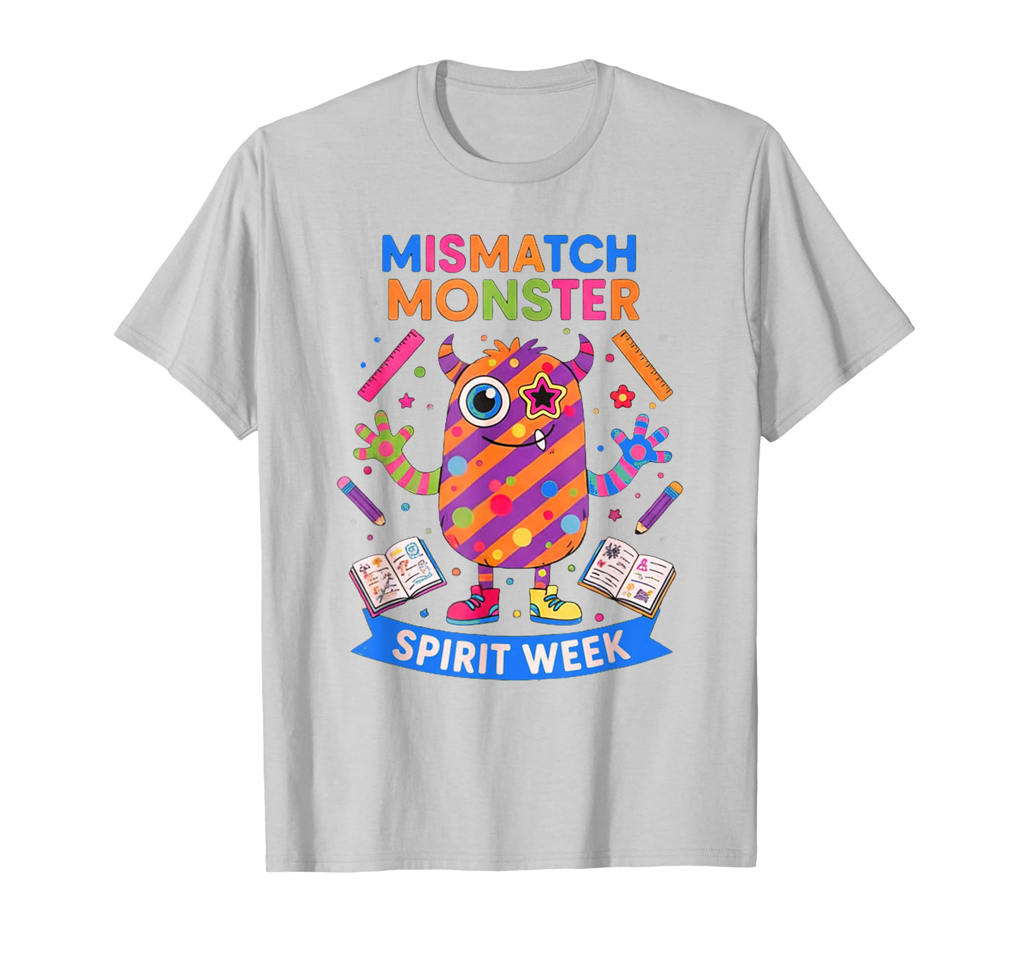 Mismatch Monster Shirt Spirit Week Kids School Wacky Day T-Shirt