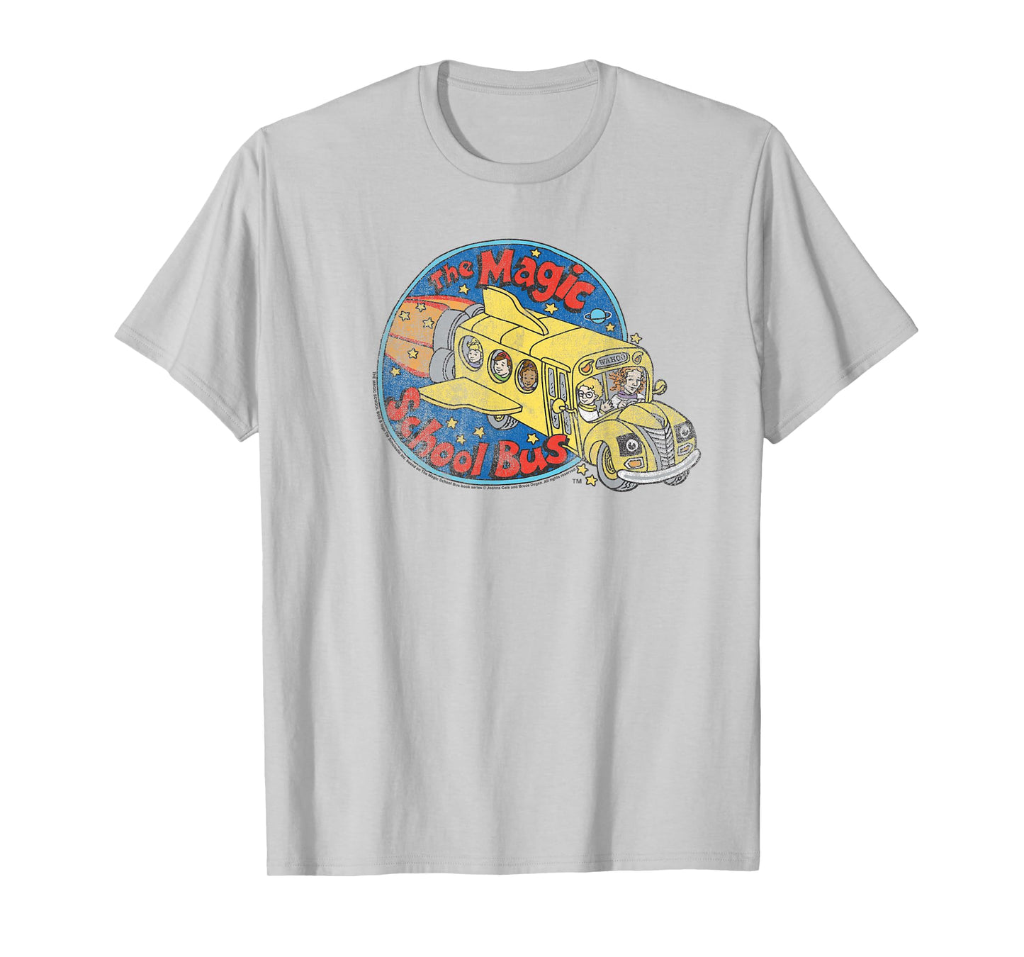 The Magic School Bus Vintage Distressed Bus Logo Cartoon T-Shirt