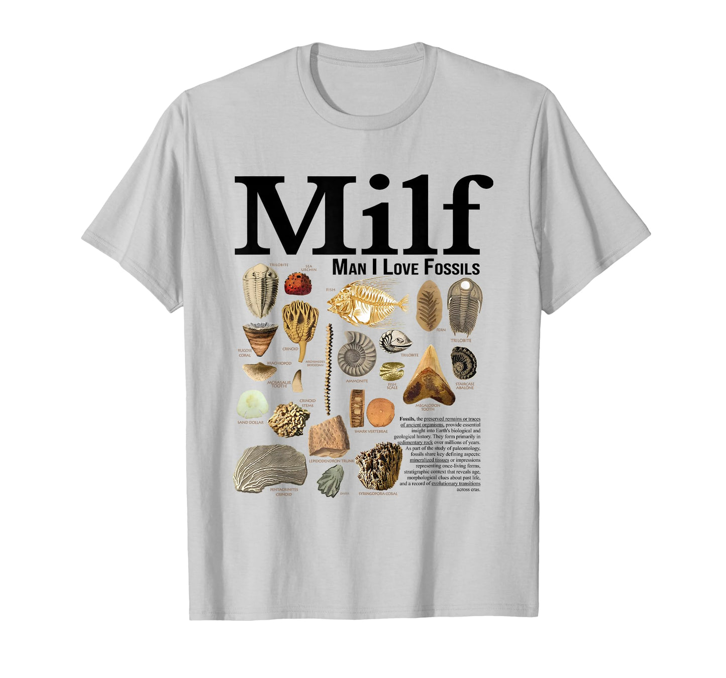 Milf Man I Love Fossils Retro T-Shirt