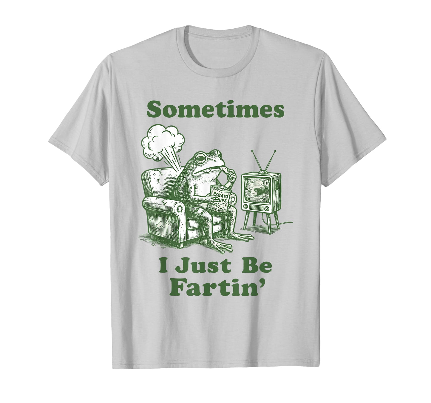 Sometimes I Just Be Fartin Frog Funny Meme Retro Lazy Toad T-Shirt