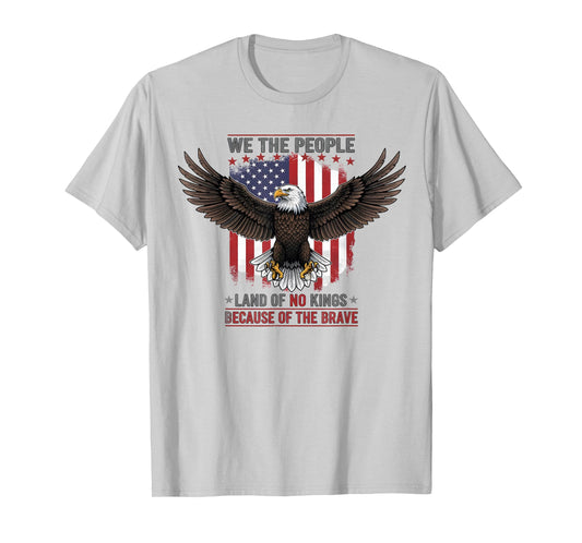 Funny No Kings Tee America Vintage Flag No Kings Day T-Shirt