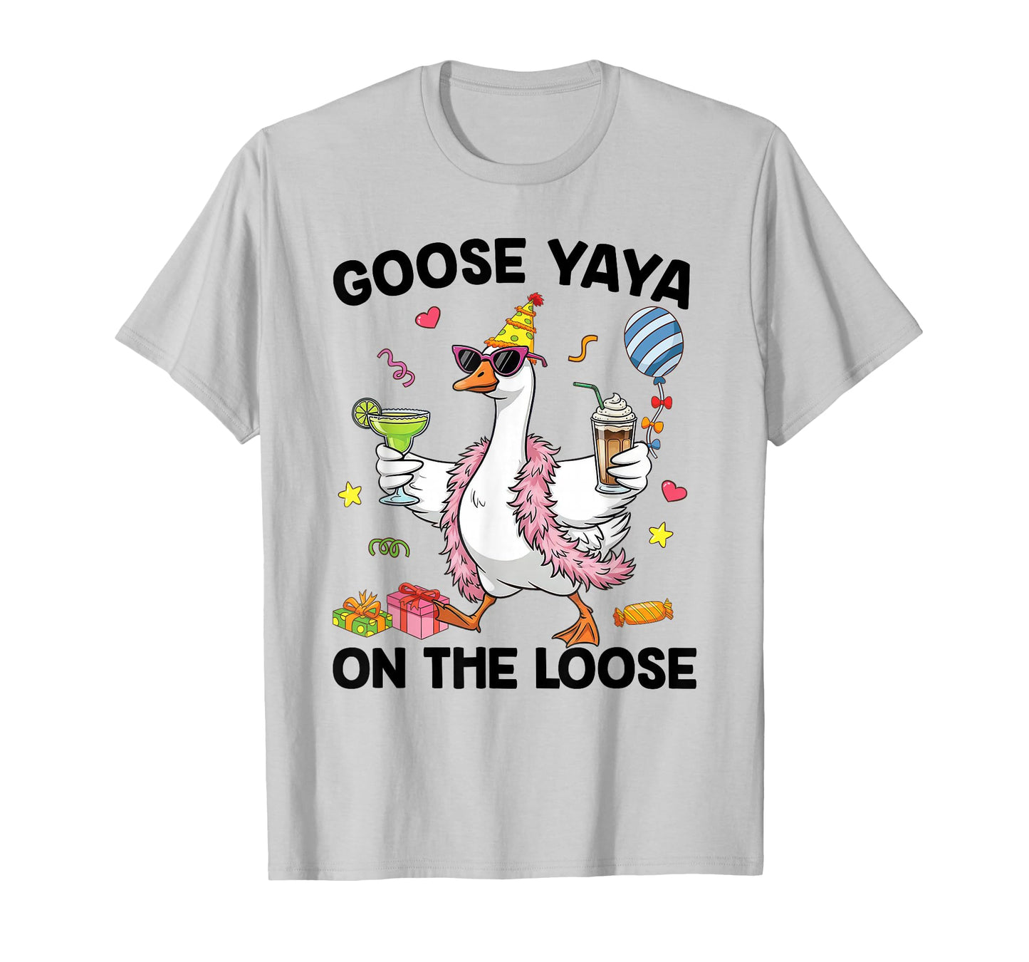 Yaya Goose On The Loose Funny Birthday Matching Family T-Shirt