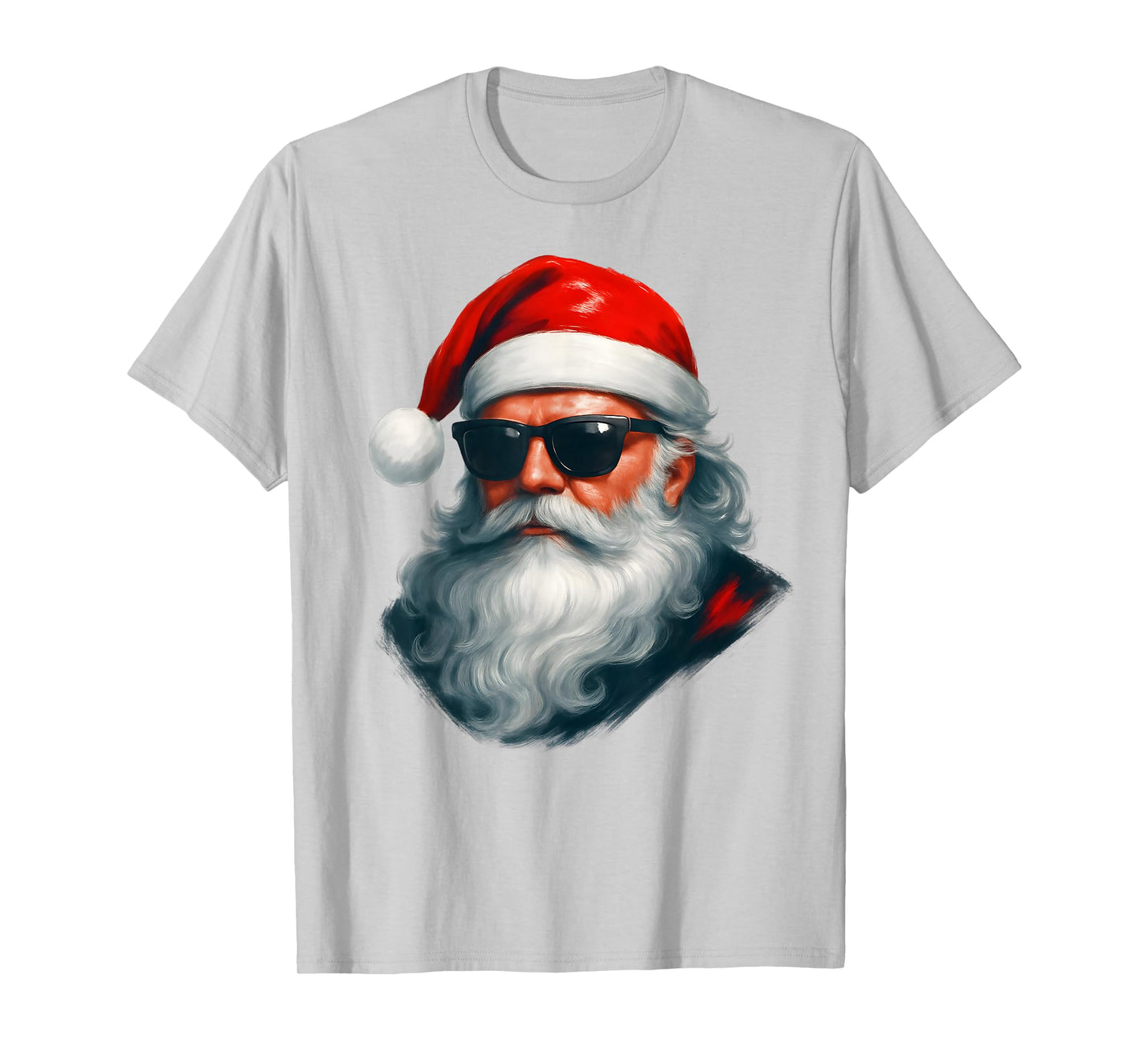 Santa Face Retro Sunglasses Funny Christmas Pajama Mens Boys T-Shirt