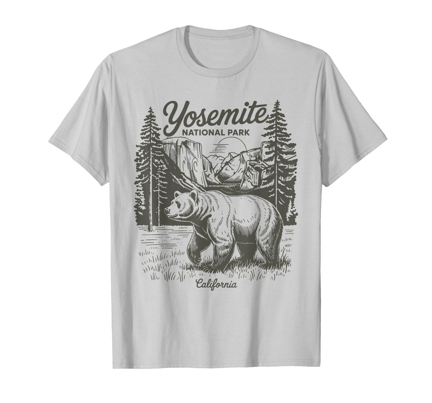 Yosemite National Park for Hikers Campers and Nature Lovers T-Shirt