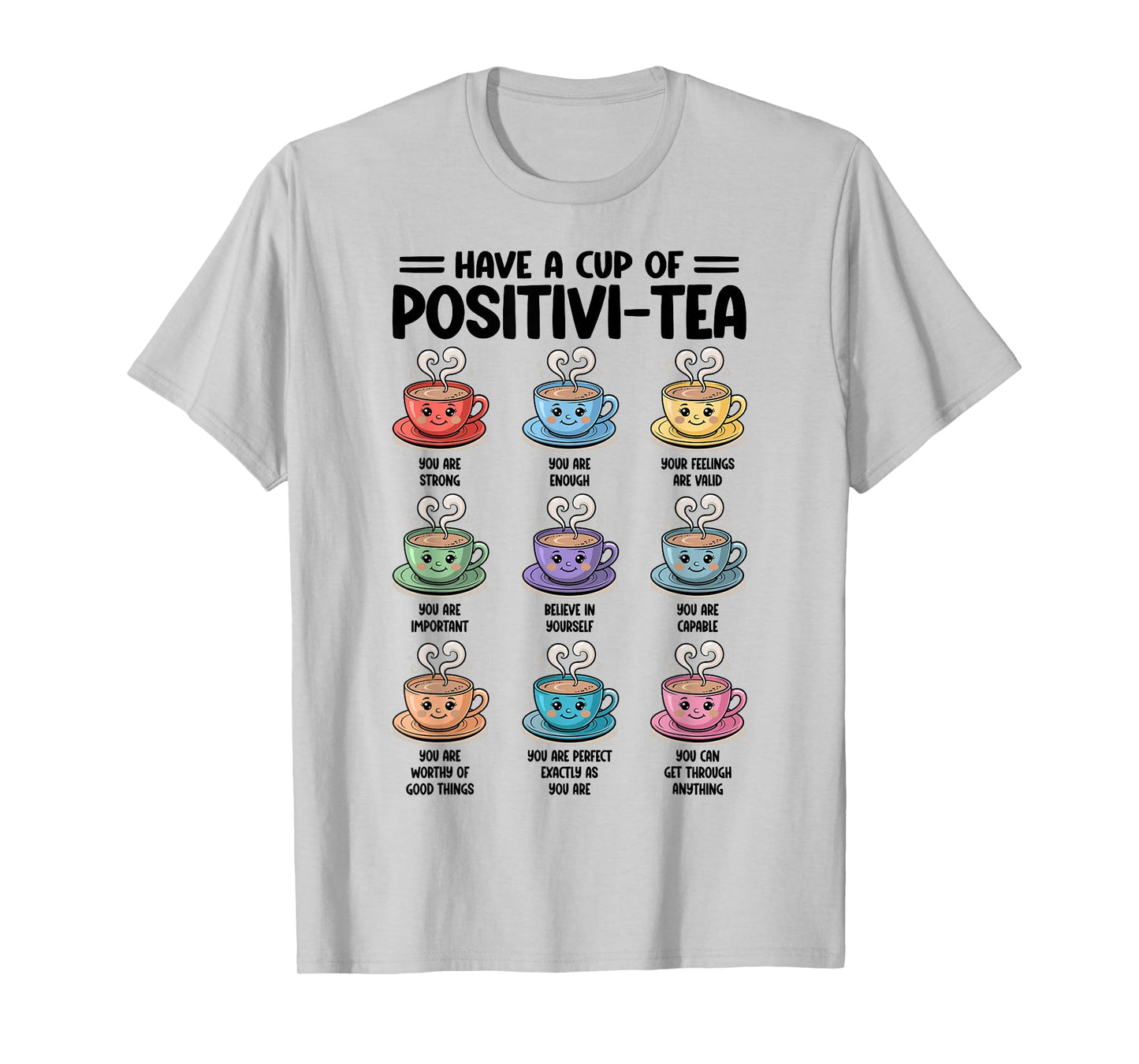 Have A Cup of Positivi-Tea Counselor Christmas Mental Health T-Shirt