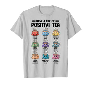 Have A Cup of Positivi-Tea Counselor Christmas Mental Health T-Shirt