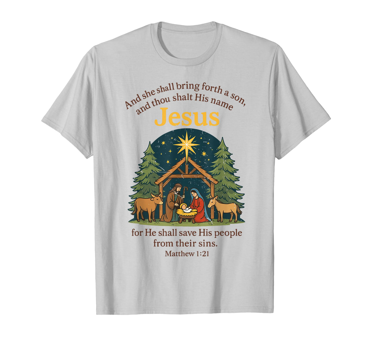Jesus Nativity Christian Christmas Bible Pjs Toddler Pajama T-Shirt