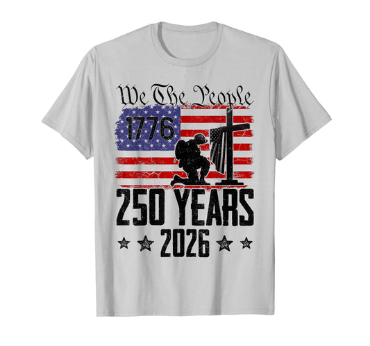 250 Years 1776-2026 250th Birthday 4th July for Men Vintage T-Shirt