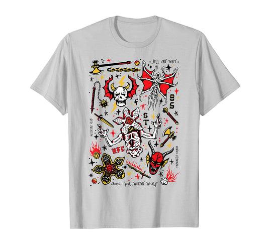 Stranger Things Hellfire Club Demobat Skull T-Shirt