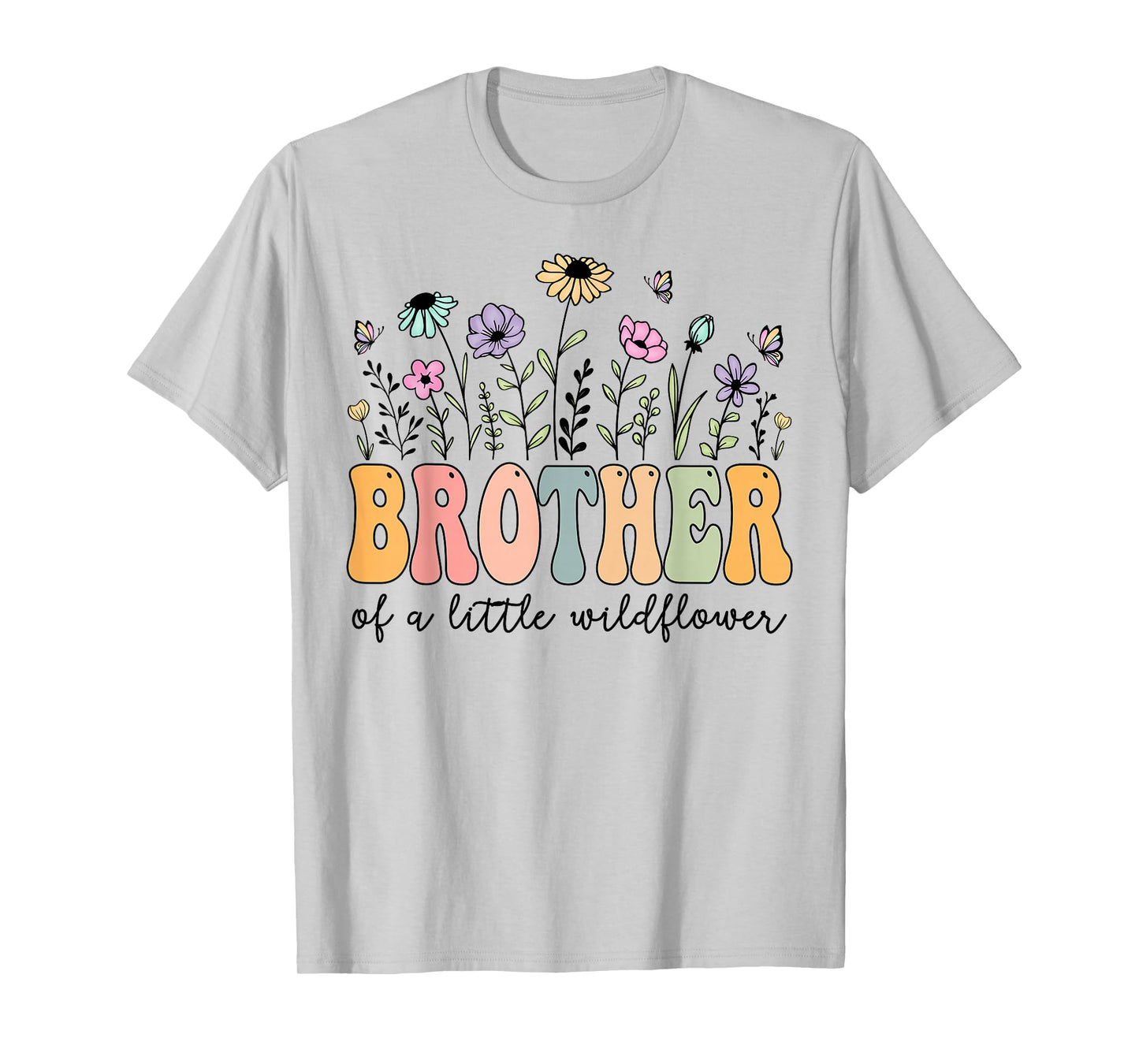 Brother of The Little Wildflower Birthday Girl Party T-Shirt