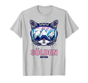 Cat Ski Goggles Mountain Panorama Sölden T-Shirt