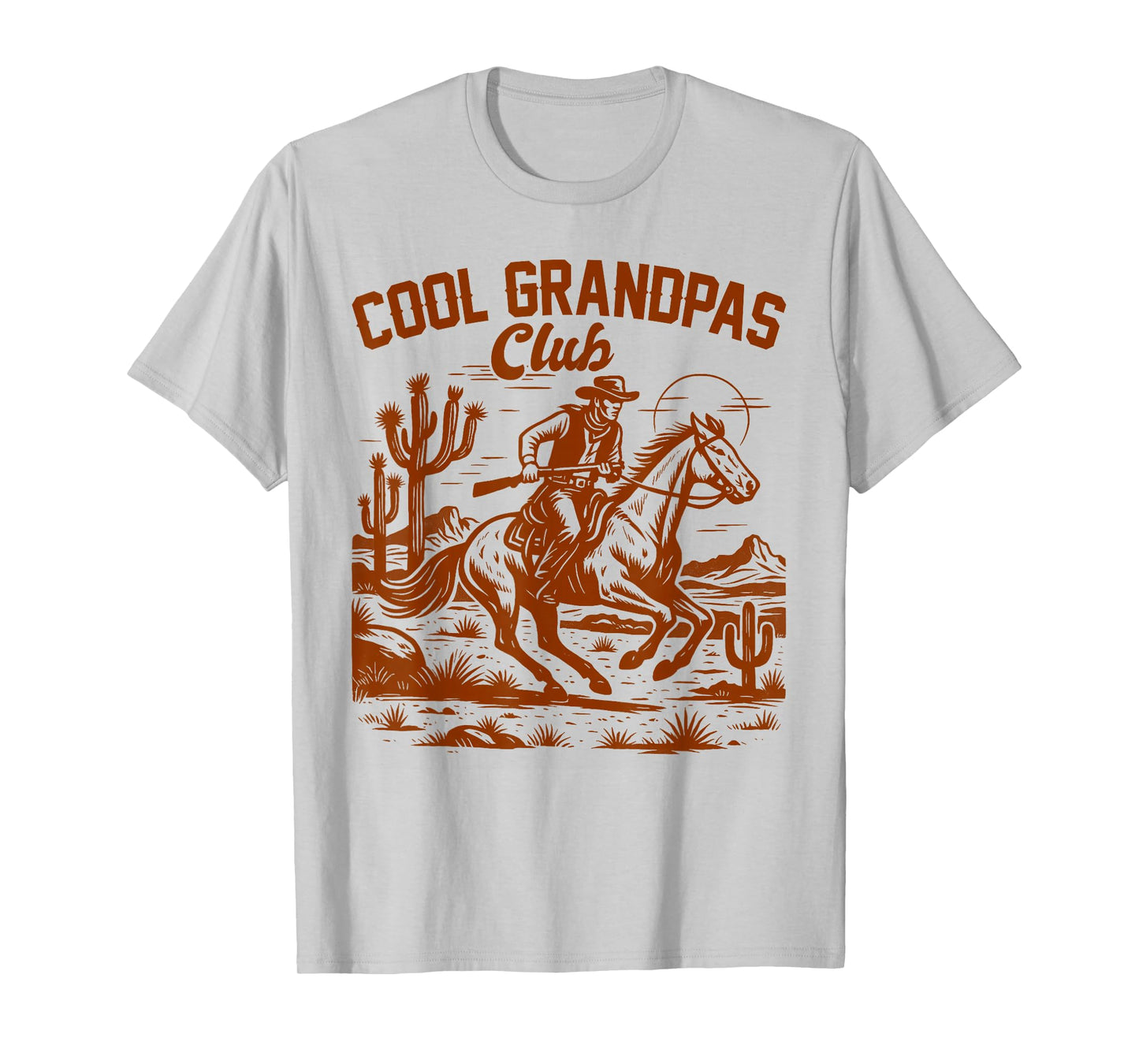 Western Wild West Cowboys Grandpa Papa Cool Grandpas Club T-Shirt