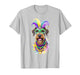Mardi Gras Airedale Terrier Dog Carnival Mask Beads Art T-Shirt