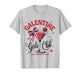 Happy Galentine Girls Club Cocktail Coquette Bow Valentine T-Shirt