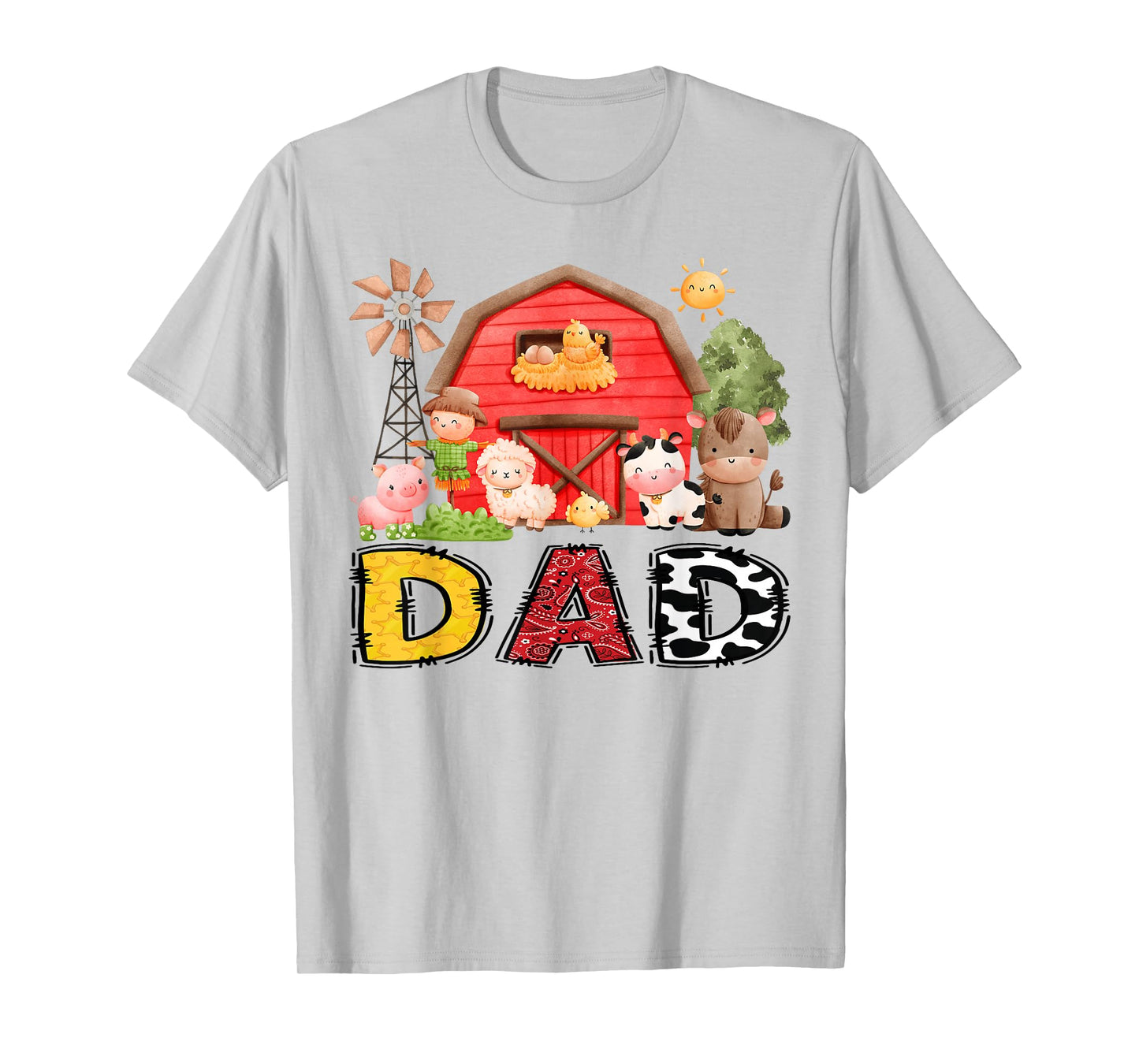 Dad Farm Cow Birthday Boy Matching Family Matching T-Shirt