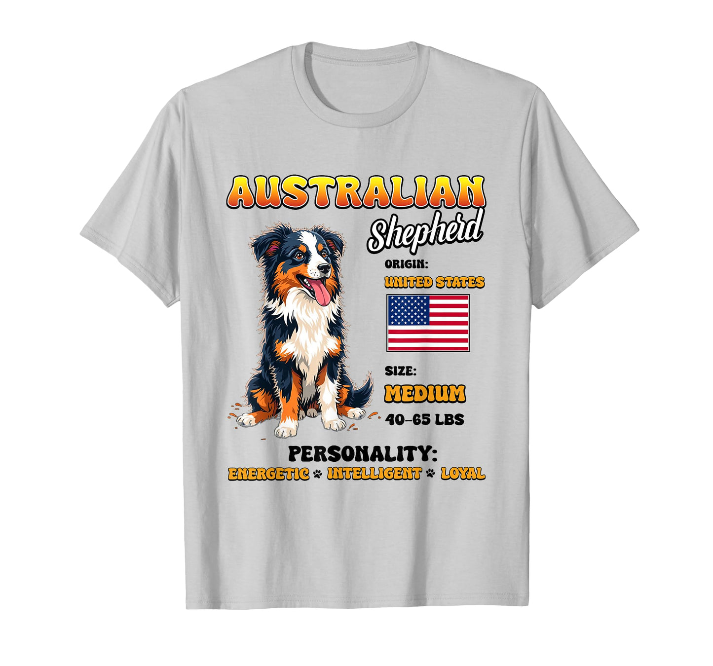 Australian Shepherd Design for Men Women Kids T-Shirt