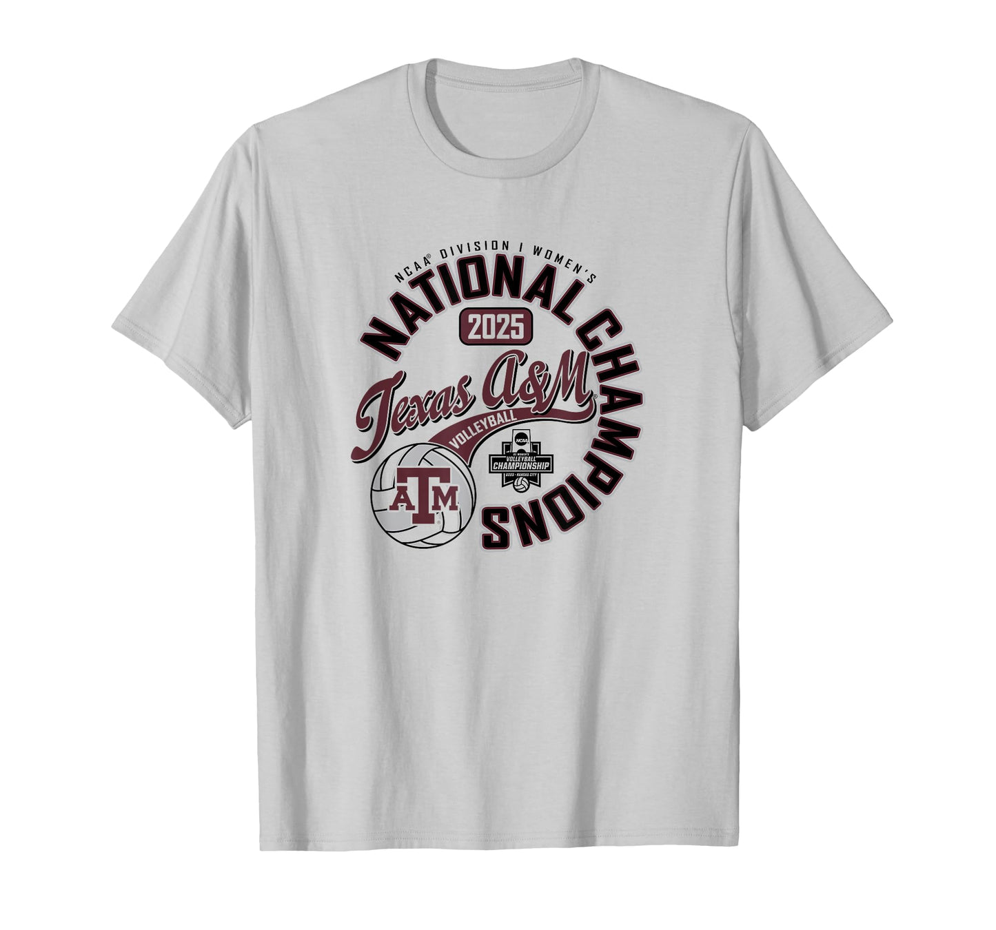 Texas A&M Aggies National Champs 2025 Volleyball White T-Shirt