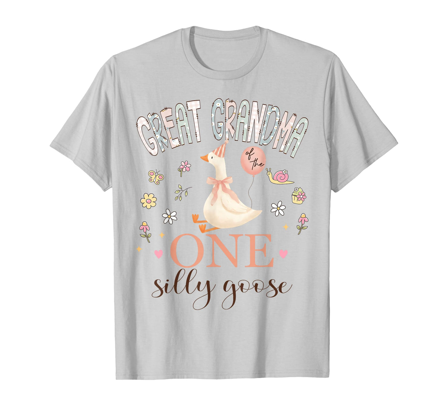 Great Grandma of The One Silly Goose 1st Birthday Girl T-Shirt