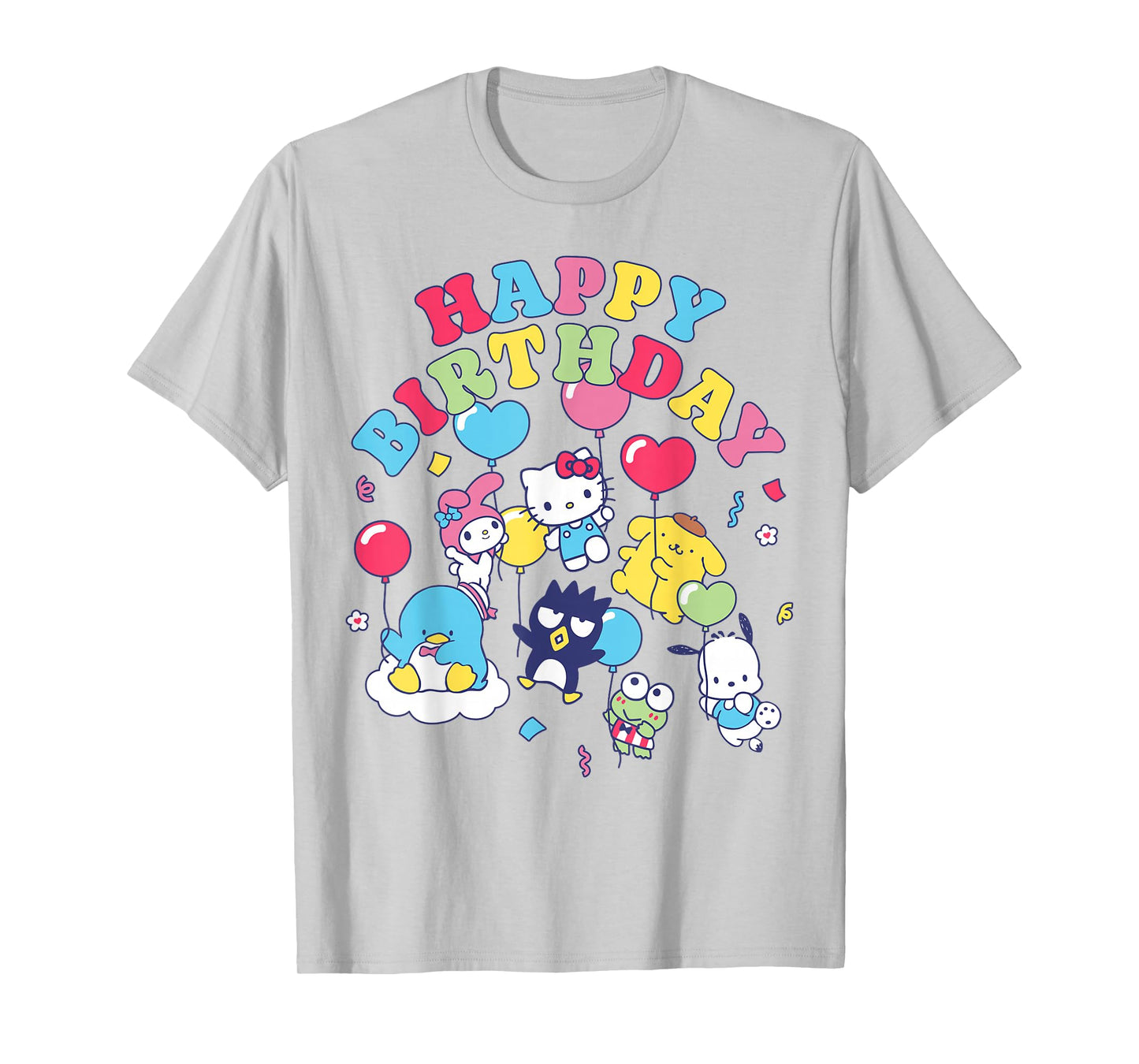 Hello Kitty and Friends Floating Ballons Happy Birthday T-Shirt