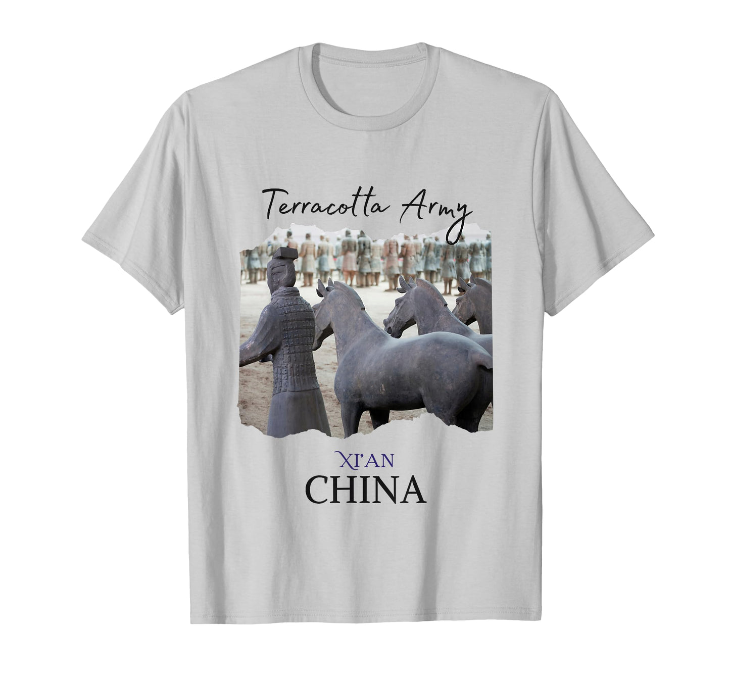 Terracotta Army Xian China Relics Kids Souvenir for Men Boys T-Shirt