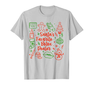 Christmas Aesthetic Injector Santa's Favorite Botox Dealer T-Shirt