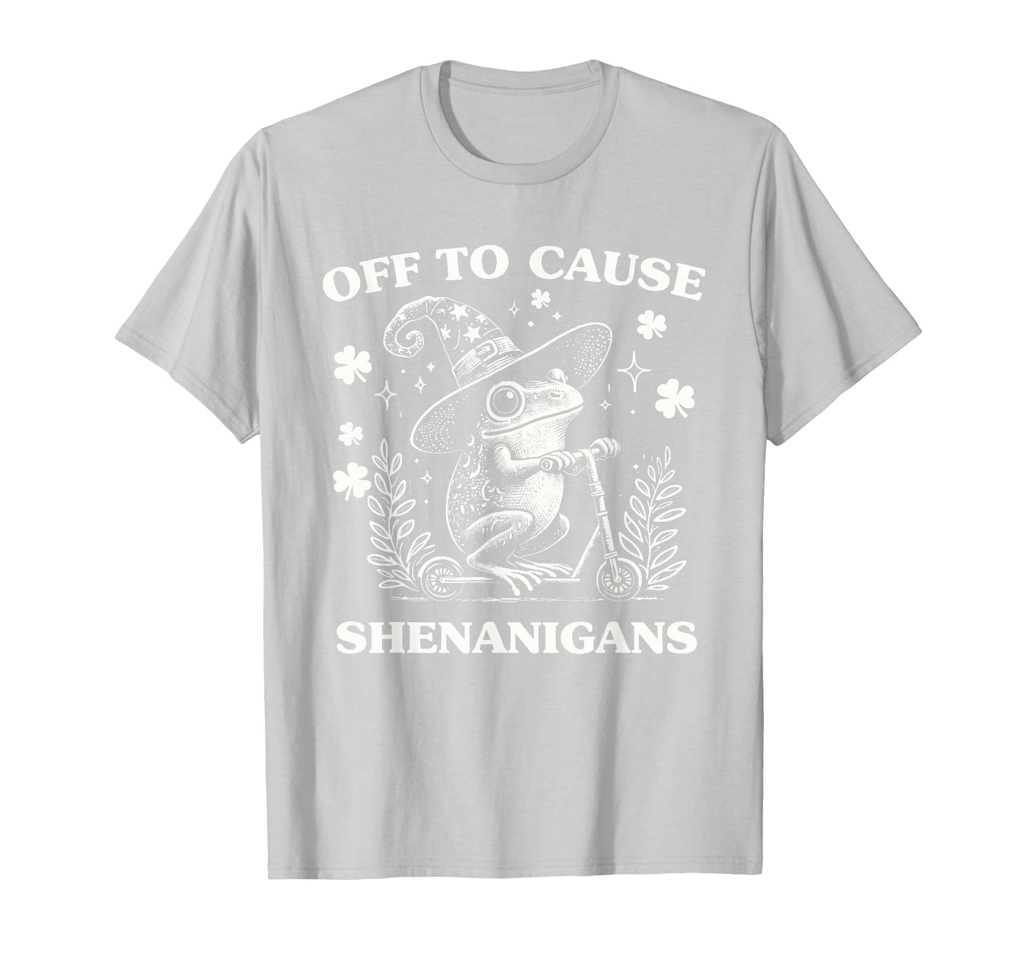 Off to Cause Shenanigans Vintage Funny St Patricks Frog T-Shirt