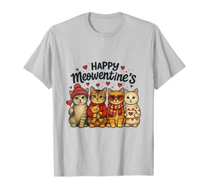 Cute Happy Meowentines Valentine Cats Love Men Women T-Shirt