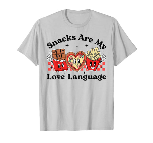 Snacks are My Love Language Valentine Day Kids Boys T-Shirt