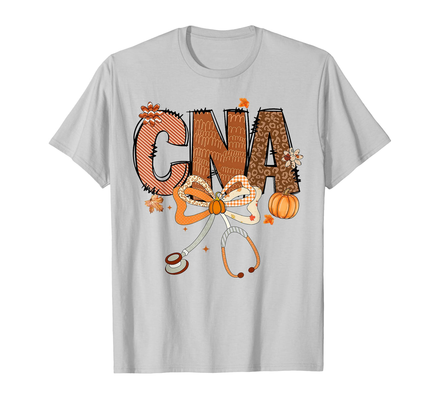 Pumpkin CNA Nurse Life Stethoscope Fall Autumn Thanksgiving T-Shirt