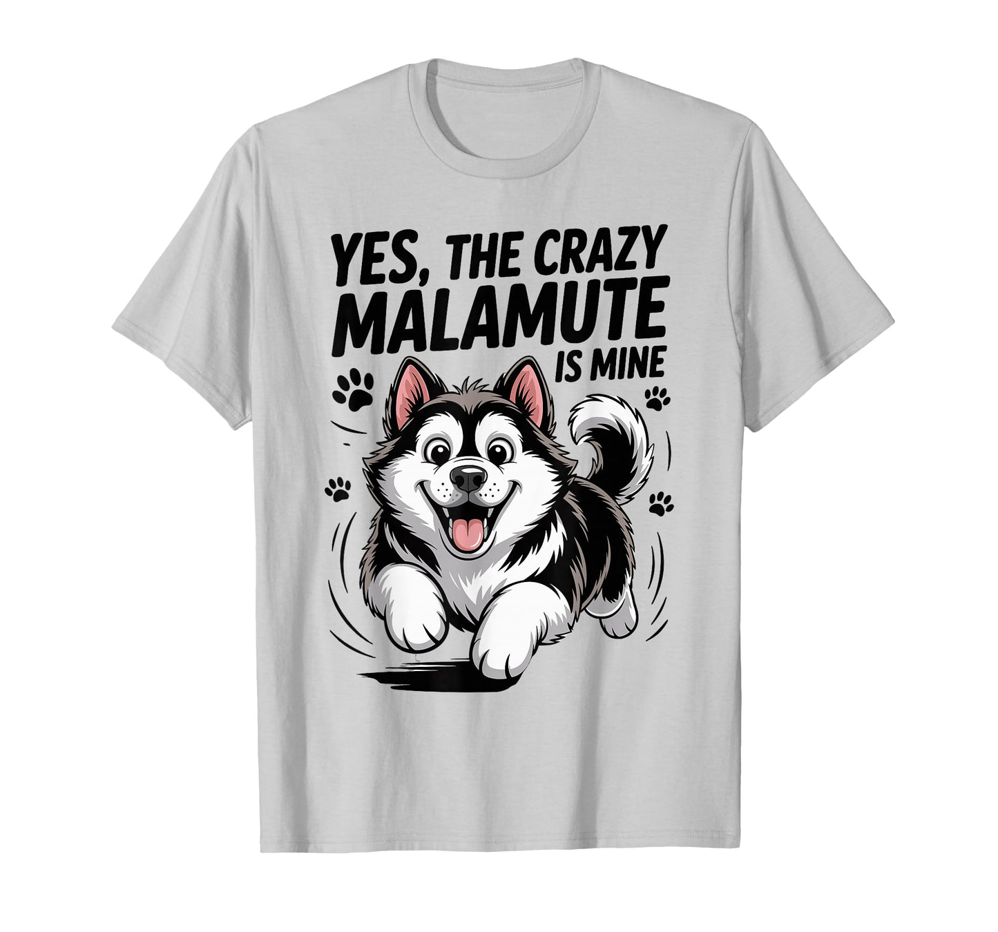 Cute Pet Dog Lover Cartoon Funny Breed Alaskan Malamute T-Shirt