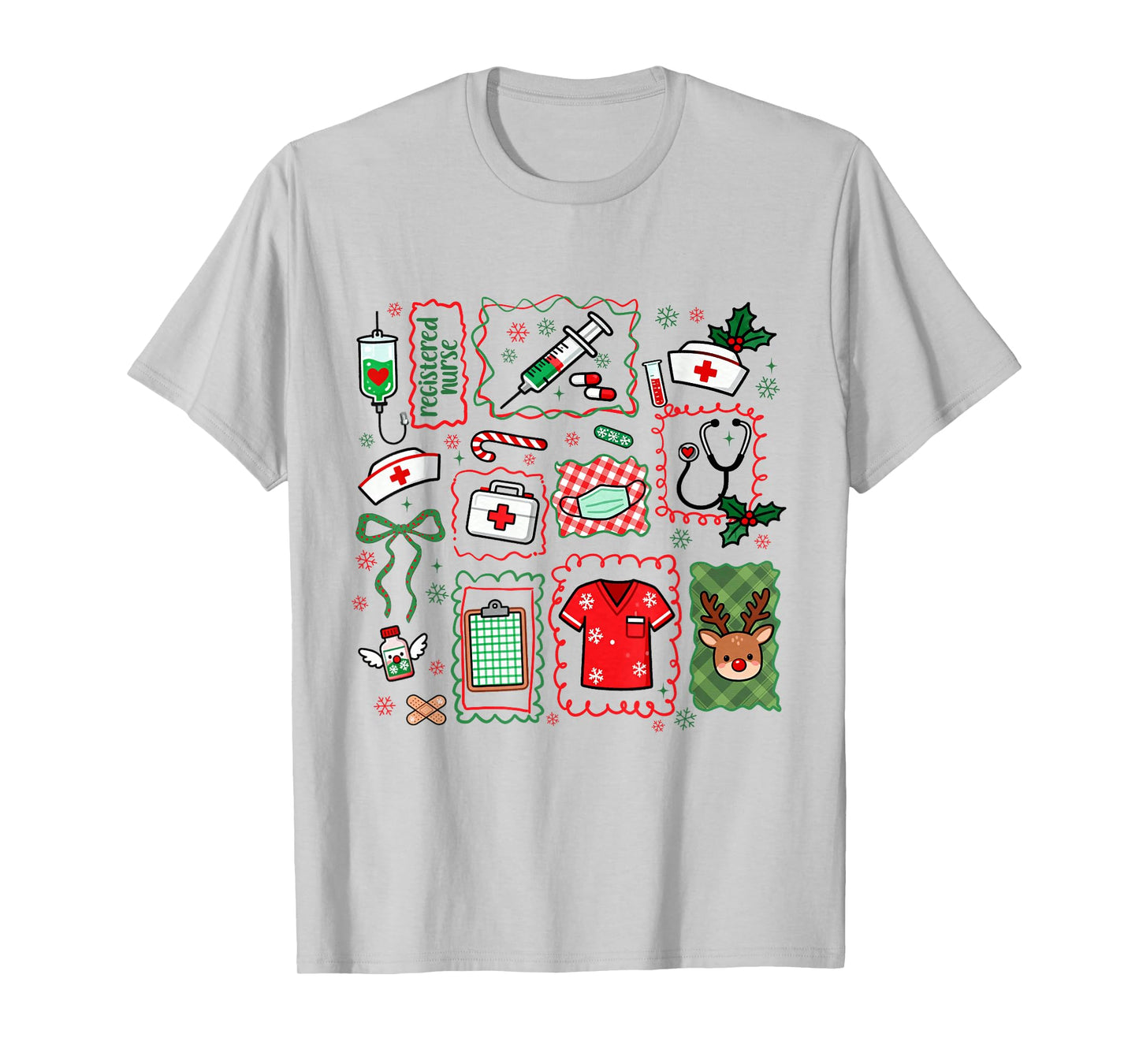 Registered Nurse Christmas LPN RN Nursing School Xmas Women T-Shirt